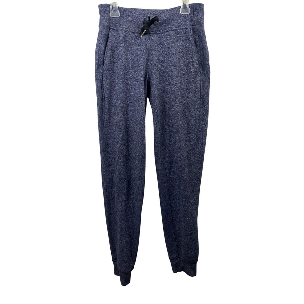 Lululemon Jogger Women Size 4 Blue Heathered High Rise Sweatpants